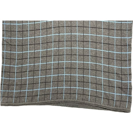 BURBERRY BLACK LABEL チェック柄半袖ニットポロシャツ チャコールグレー 3/Lサイズ