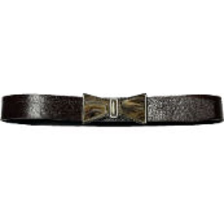 MADE IN ITALY製 PAUL&JOE 蝶ネクタイバックルベルト ブラウン W85/3サイズ