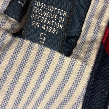 Ralph Lauren CLASSIC FIT ヒッコリーストライプ柄 長袖ボタンダウンオックスフォードシャツ サックスブルー×ホワイト Sサイズ