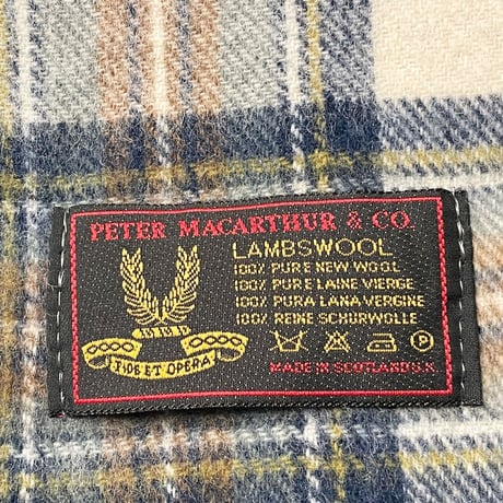 MADE IN SCOTLAND製 PETER MACARTHUR & CO. タータンチェック柄ラムウールマフラー