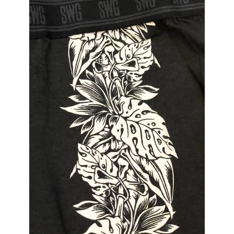 ☆タグ付き新古品☆ MADE IN JAPAN製 SWAGGER クロスボタニカル柄レギンス ブラック Fサイズ