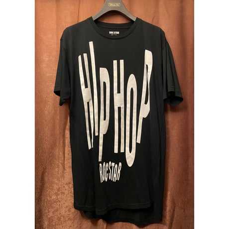 MADE IN JAPAN製 ROCSTAR HIPHOPプリントTシャツ ブラック Lサイズ