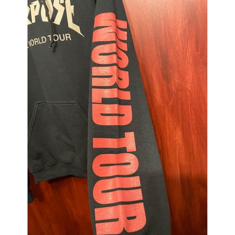 Justin Bieber PURPOSE THE WORLD TOUR GUILDANボディ プリントプルオーバーパーカー ブラック Sサイズ