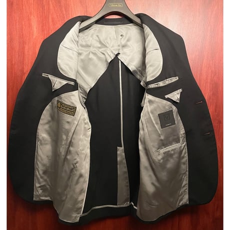 ▲訳あり商品▲ MADE IN JAPAN製 VISARUNO Loro Piana ZELANDER DREAM 生地使用 ウールテーラードジャケット ブラック Lサイズ