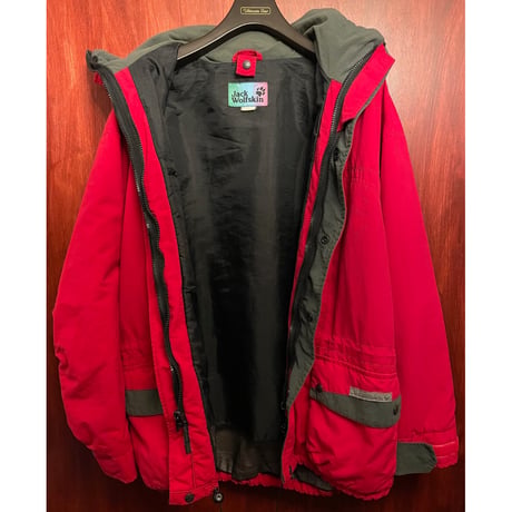 MADE IN POLAND製 90s Jack Wolfskin ナイロンマウンテンジャケット レッド Mサイズ