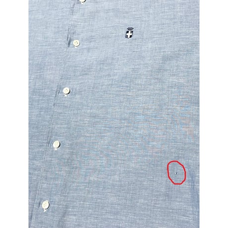 ▲訳あり商品▲ MADE IN ITALY製 TRUZZI 長袖ダンガリーシャツ ライトインディゴ