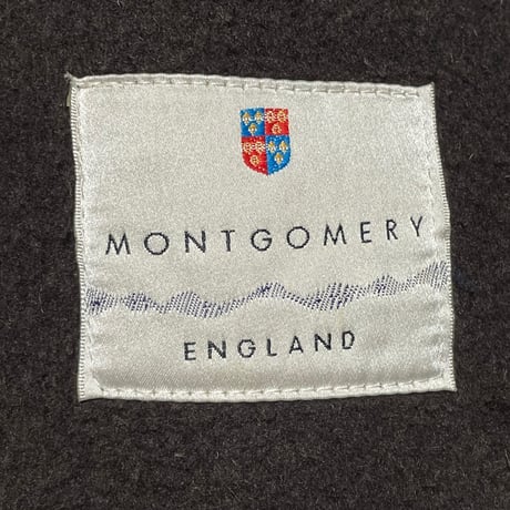MADE IN ENGLAND製 MONTGOMERY チェック柄ウールコート ブラウン UK40サイズ