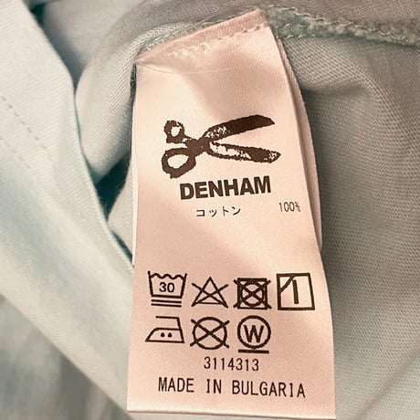 MADE IN BULGARIA製 DENHAM プリントTシャツ スカイブルー Sサイズ