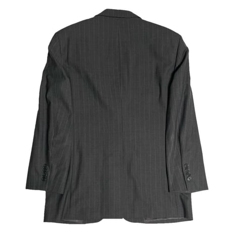 BROOKS BROTHERS 346 ストライプ柄ストレッチウールスーツ チャコールグレー 37S/W31-L31サイズ