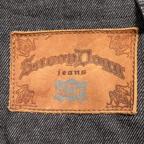激レア SDC Snoop Dogg jeans バック刺繡入り デニムジャケット ブラック XLサイズ