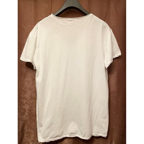 MADE IN ITALY製 MAGLIA PER DIRE ti amo VネックTシャツ ホワイト Sサイズ