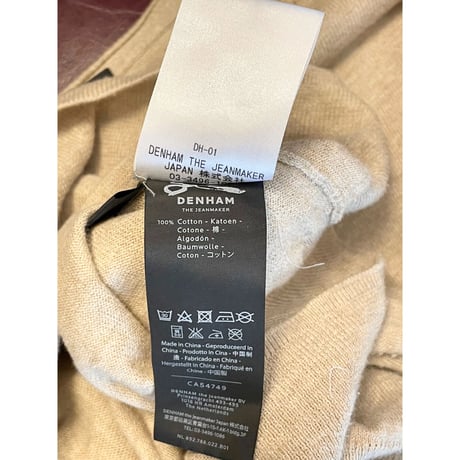 DENHAM クルーネックコットンニットセーター ベージュ 2サイズ