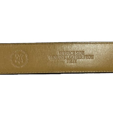 VERA PELLE SURFACE SIDE GENUINE LEATHER 型押しベルト ブラウン W30サイズ相当