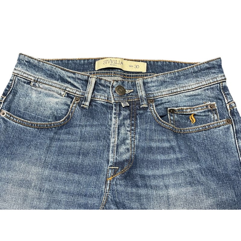 MADE IN ITALY製 SIVIGLIA デニムパンツ インディゴ W30サイズ MADE IN ITALY製 SIVIGLIA デニムパンツ インディゴ W30サイズ