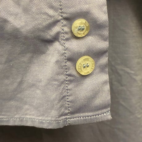 MADE IN ITALY製 ETRO 長袖シャンブレーボタンダウンシャツ パープルブルー 41サイズ