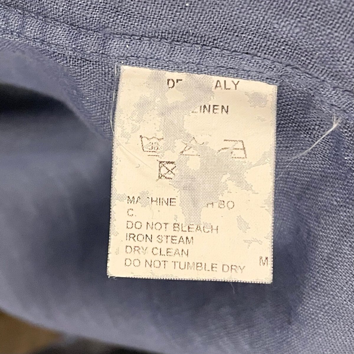 MADE IN ITALY製 BARNEYS NEWYORK 長袖リネンシャツ ブルー