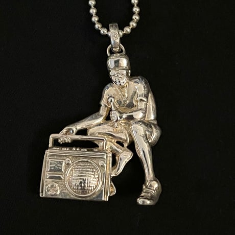 【お得セット】☆未使用新古品☆ 激レア Gabriel Urist x PHENOMENON B-BOY Pendant Old School ボールチェーンネックレス ゴールド×シルバー