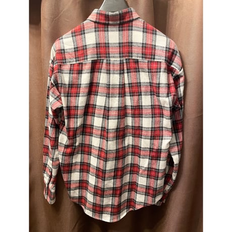 MADE IN ITALY製 DSQUARED2 チェック柄 長袖フランネルシャツ レッド×ホワイト×ブラック 36サイズ