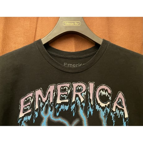 MADE IN MEXICO製 EMERICA サンダー柄プリントTシャツ ブラック Mサイズ