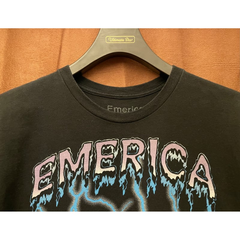 MADE IN MEXICO製 EMERICA サンダー柄プリントTシャツ ブラック Mサイズ