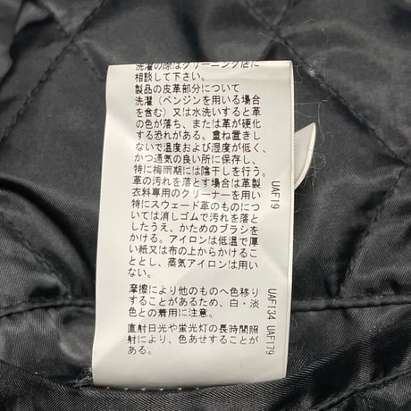 GREEN LABEL RELAXING 袖ラムレザースタジアムジャケット ブラック Sサイズ