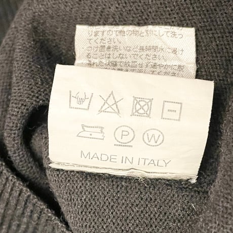 MADE IN ITALY製 Nazareno Gabrielli クルーネックセーター チャコールグレー Lサイズ
