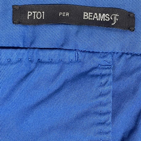 MADE IN ROMANIA製 PT01 PER BEAMS F SLIM FIT コットンカラースラックス ブルー 44サイズ