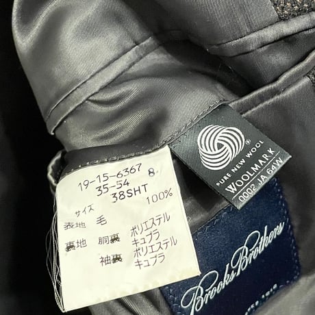 BROOKS BROTHERS ウールテーラードジャケット ブラウン 38SHTサイズ