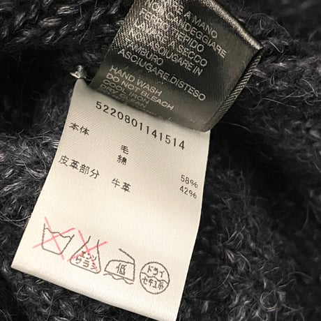 【サザビーリーグ 取り扱い】 MADE IN ITALY製 roberto collina アルパカ混コットンウールセーター ネイビー 46サイズ