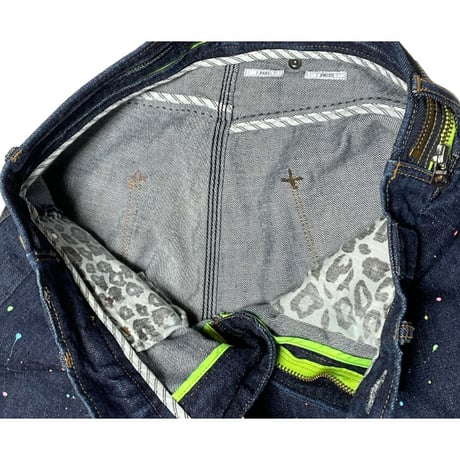 MADE IN JAPAN製 PAUL SMITH ペンキ加工デニムパンツ インディゴ Sサイズ
