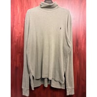MADE IN Northern Mariana Islands製 80s～90s Polo by Ralph Lauren タートルネックコットンカットソー オリーブ Lサイズ