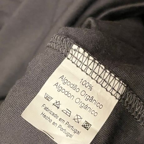 MADE IN PORTUGAL製 rosario rey オーガニックコットンプリントTシャツ チャコールグレー XLサイズ