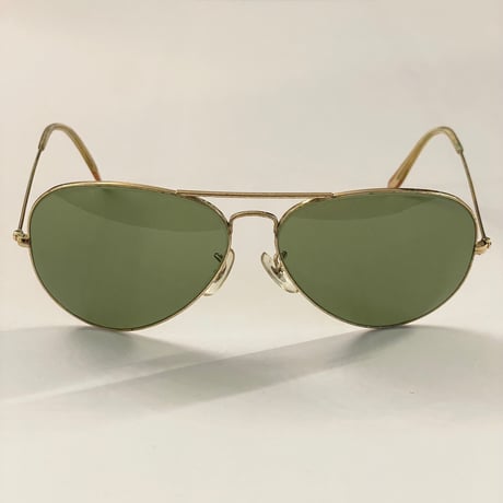 ノーブランド Ray-Banロゴケース付き AVIATOR ティアドロップサングラス ゴールド