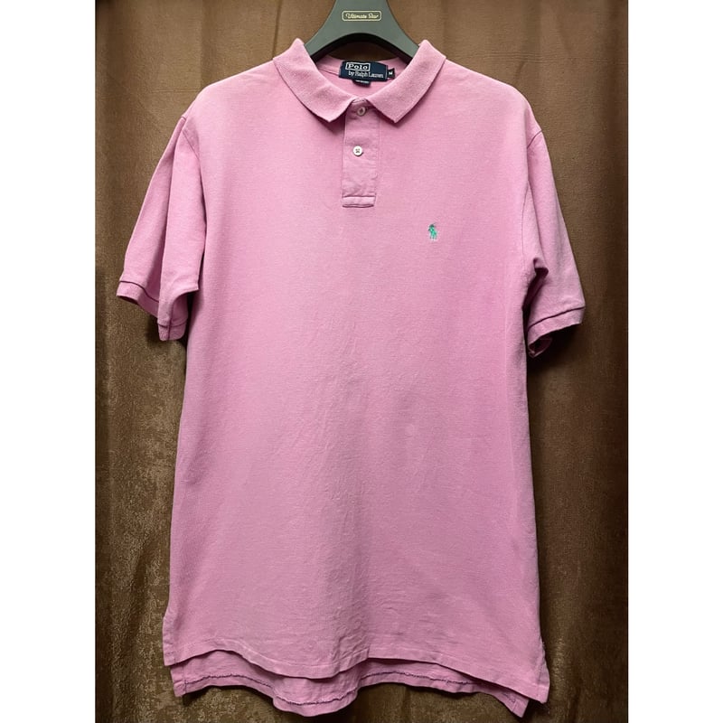 POLO RALPH LAUREN 半袖 ピンク 希少 MADE IN USA製 Polo by Ralph Lauren 半袖鹿の子ポロシャツ