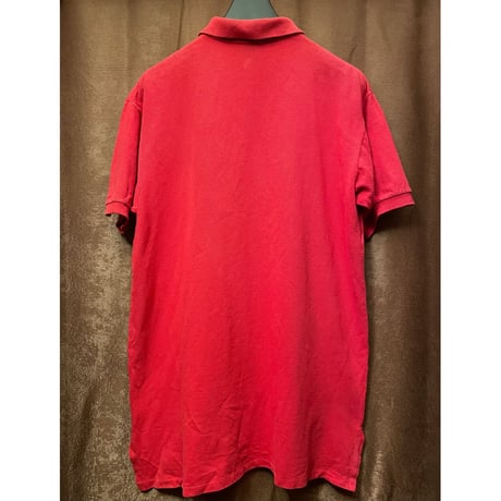 希少 MADE IN USA製 Polo by Ralph Lauren 半袖鹿の子ポロシャツ レッド Mサイズ
