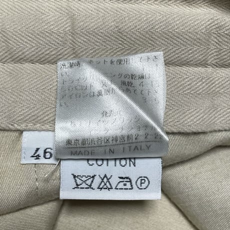 MADE IN ITALY製 OLD ENGLAND コーデュロイパンツ ブラウン×ターコイズブルー 46サイズ
