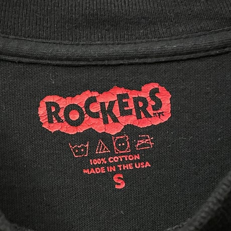 ▲訳あり商品▲ MADE IN USA製 ROCKERS NYC プリントTシャツ ブラック Sサイズ