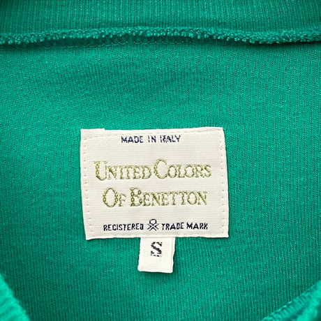 MADE IN ITALY製 UNITED COLORS OF BENETTON 長袖カットソー グリーン Sサイズ