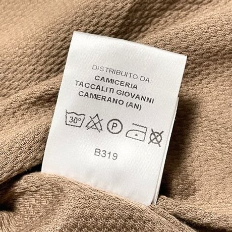 MADE IN ITALY製 GUY ROVER PER UNITED ARROWS 半袖ニットポロシャツ ブラウン Mサイズ