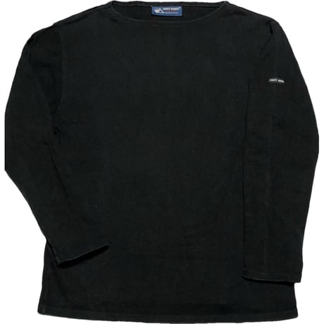 MADE IN FRANCE製 SAINT JAMES コットンボートネックシャツ ブラック S/Mサイズ