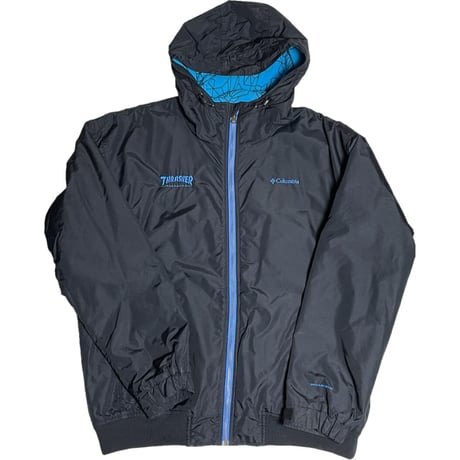Columbia × THRASHER Wネームフルジップナイロンジャケット ブラック XLサイズ