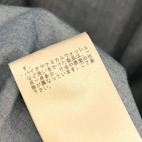 MADE IN JAPAN製 International Gallery BEAMS 半袖ダンガリーシャツ ライトインディゴ Mサイズ