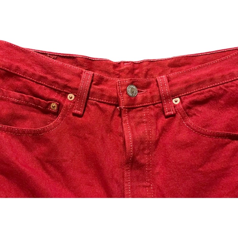 MADE IN USA製 LEVI'S 501 カラーデニムハーフパンツ レッド W32 MADE IN USA製 LEVI'S 501 カラーデニムハーフパンツ レッド W32