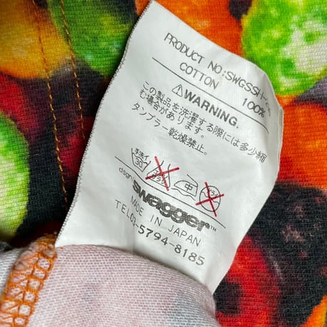 MADE IN JAPAN製 SWAGGER シリアル総柄プリントTシャツ マルチカラー Mサイズ