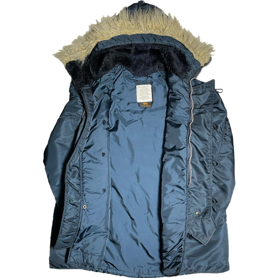 MADE IN USA製 ALPHA INDUSTRIES N3-Bジャケット ネイビー Lサ MADE IN USA製 ALPHA INDUSTRIES N3-Bジャケット ネイビー Lサ