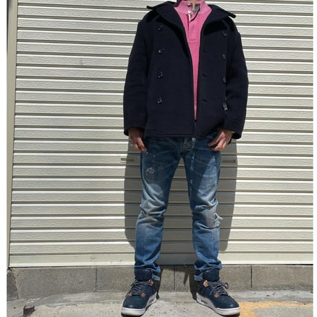 MADE IN ENGLAND製 British Journal Standard Pコート ネイビー Mサイズ