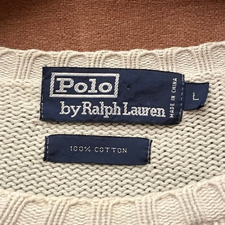 Polo by Ralph Lauren ポロベアクルーネックセーター ペールグリーン Lサイズ