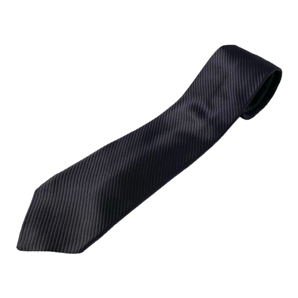 【美品】グッチ ネイビー ソリッド 無地 シルクネクタイ MADE IN ITALY製 GUCCI ソリッドシルクネクタイ ネイビー