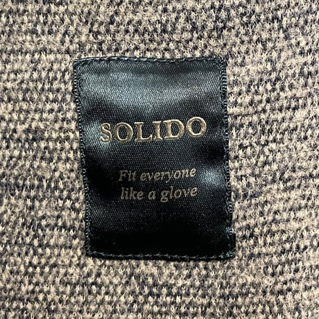 MADE IN ITALY製 SOLIDO ウールニットテーラードジャケット グレー