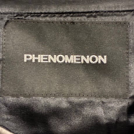 激レア MADE IN JAPAN製 PHENOMENON 2014年SSモデル MA-1 ドッキング 裏地付き プルオーバーカットソー グレー×ブラック 38/Mサイズ